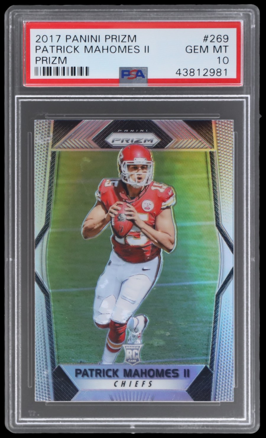 patrick mahomes 2017 panini prizm 269 PSA 10