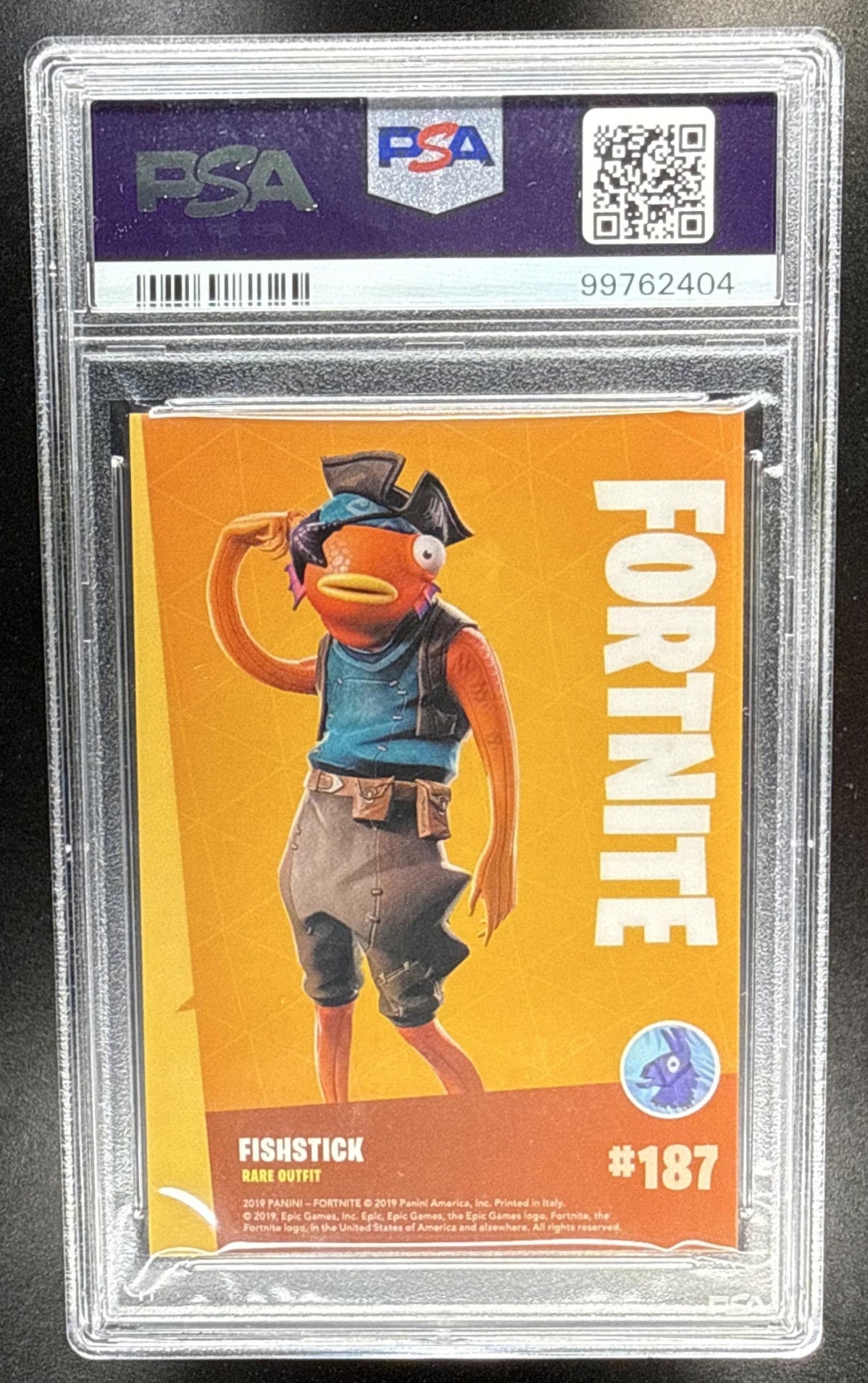 2019 Panini Fortnite Series 1 Fishstick #187 Crystal Shard PSA 10