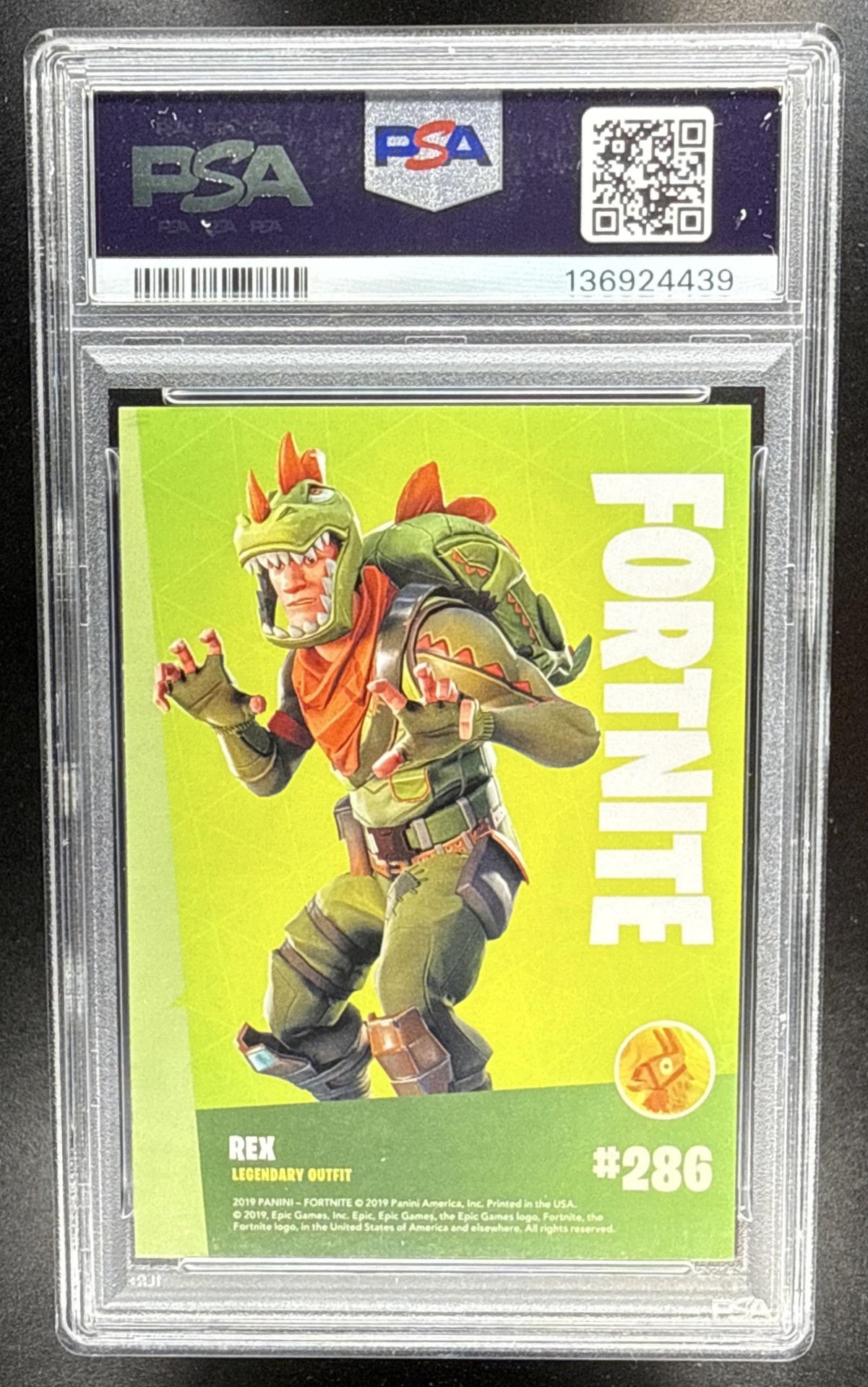 2019 Panini Fortnite Series 1 Rex L #286 Crystal Shard PSA 10