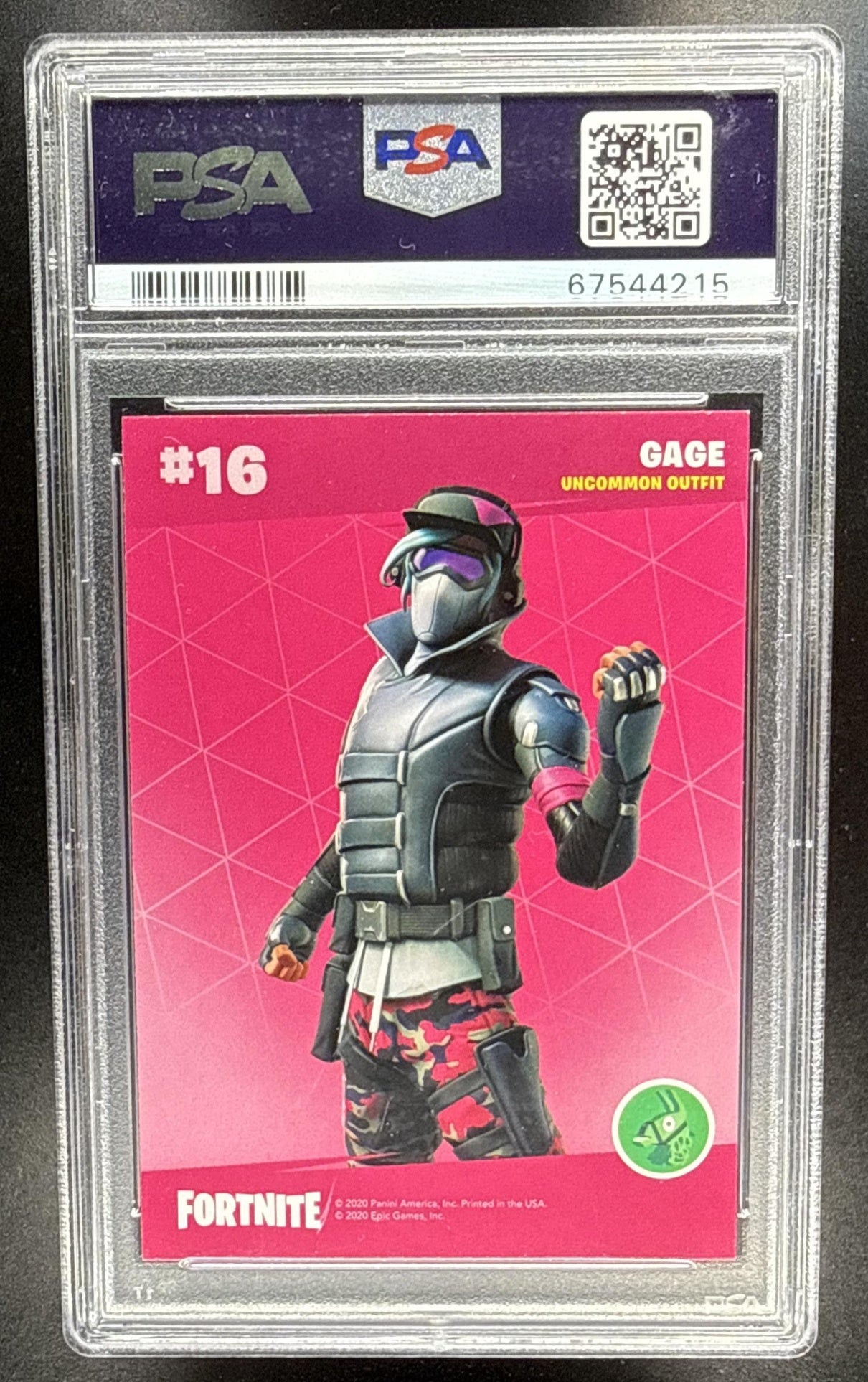 2020 Panini Fortnite Series 2 Italy Gage #16 Cracked Ice PSA 9