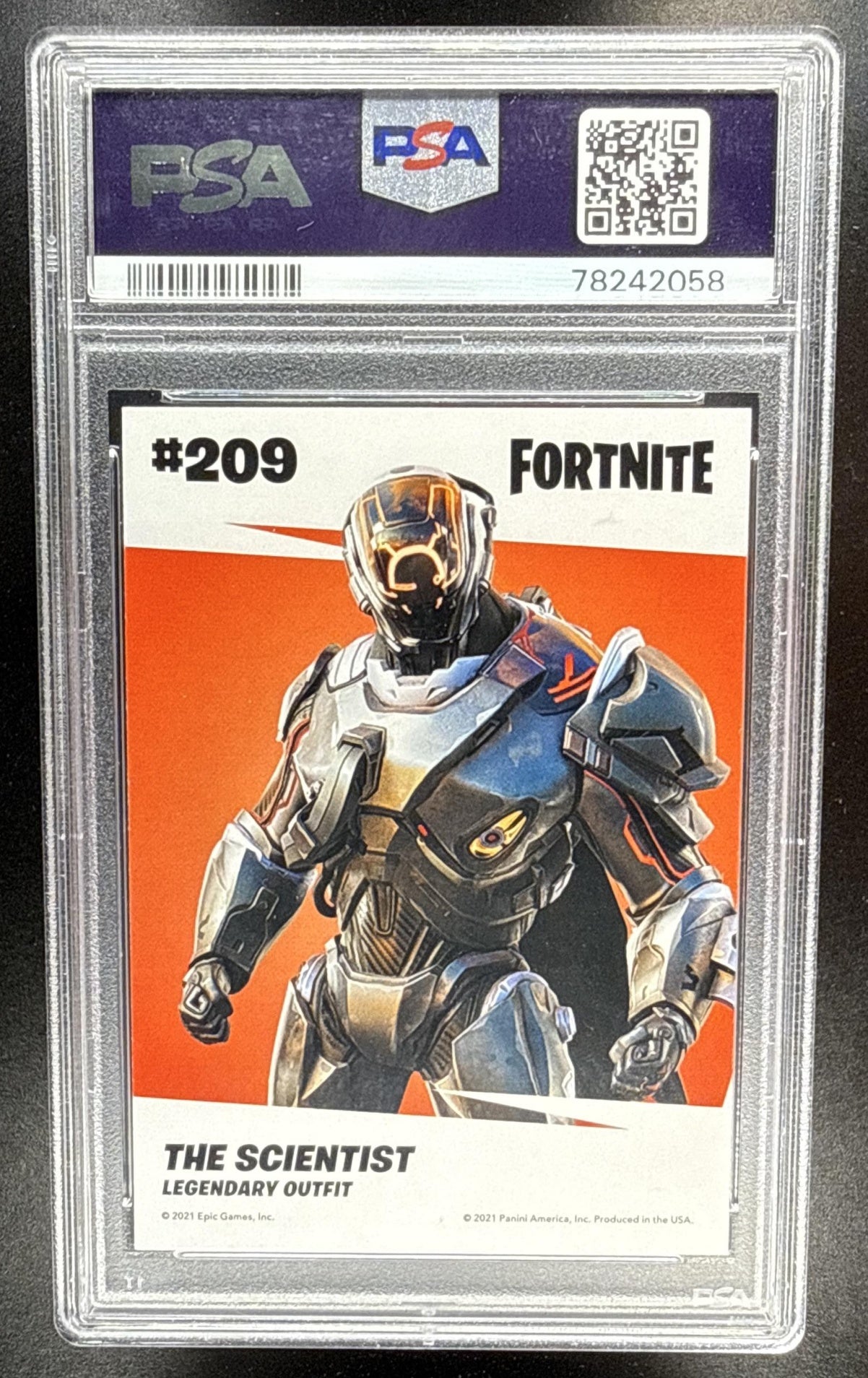 2021 Panini Fortnite Series 3 The Scientist #209 Cracked Ice PSA 9