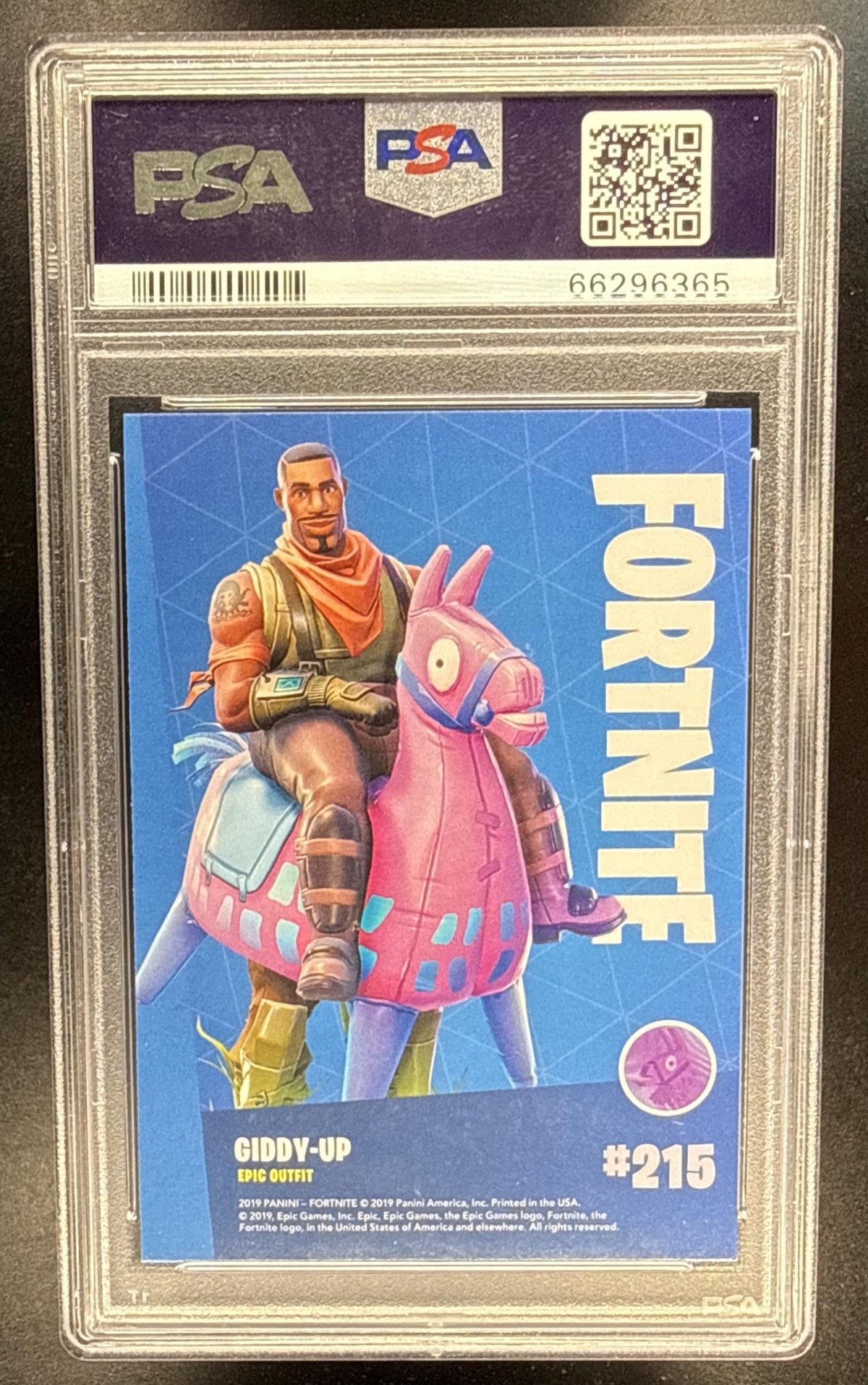 2019 Panini Fortnite Series 1 Giddy-Up #215 Crystal Shard PSA 10