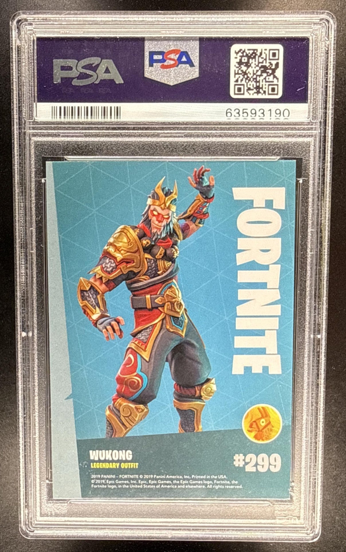 2019 Panini Fortnite Series 1 Wukong L #299 PSA 10