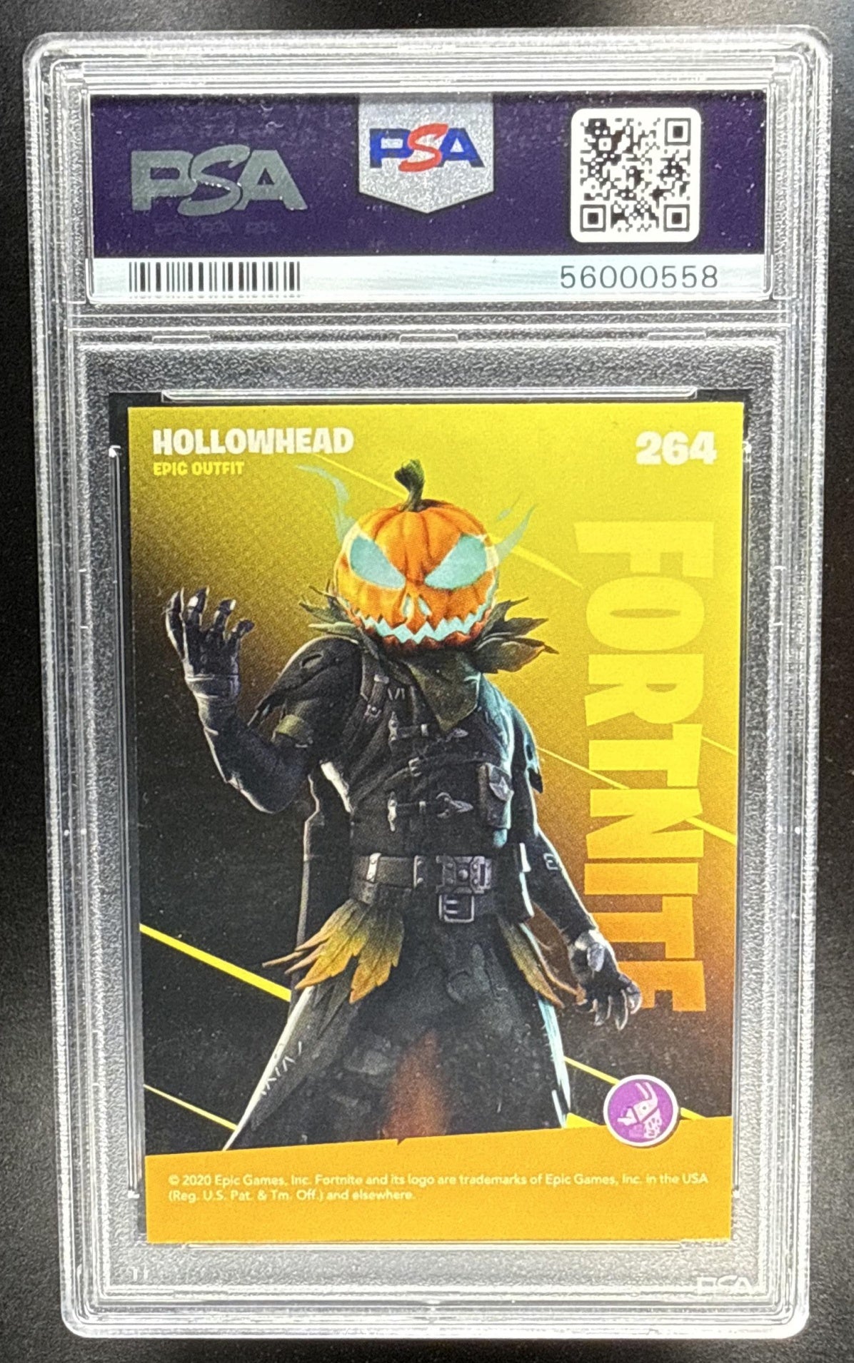 2020 Panini Fortnite Reloaded Hollowhead Epic Outfit Gi #264 PSA 9