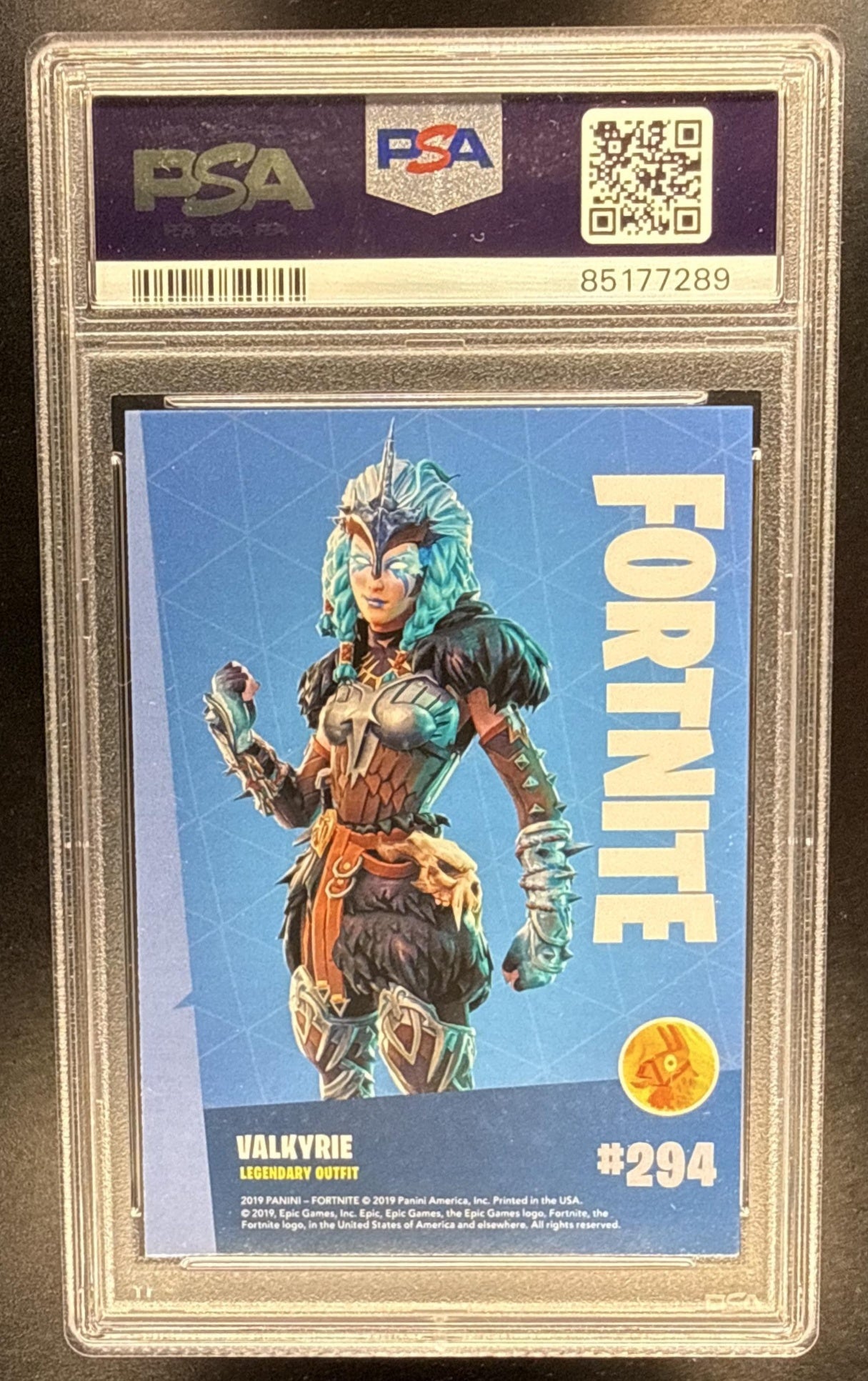 2019 Panini Fortnite Series 1 Valkyrie #294 Crystal Shard PSA 10