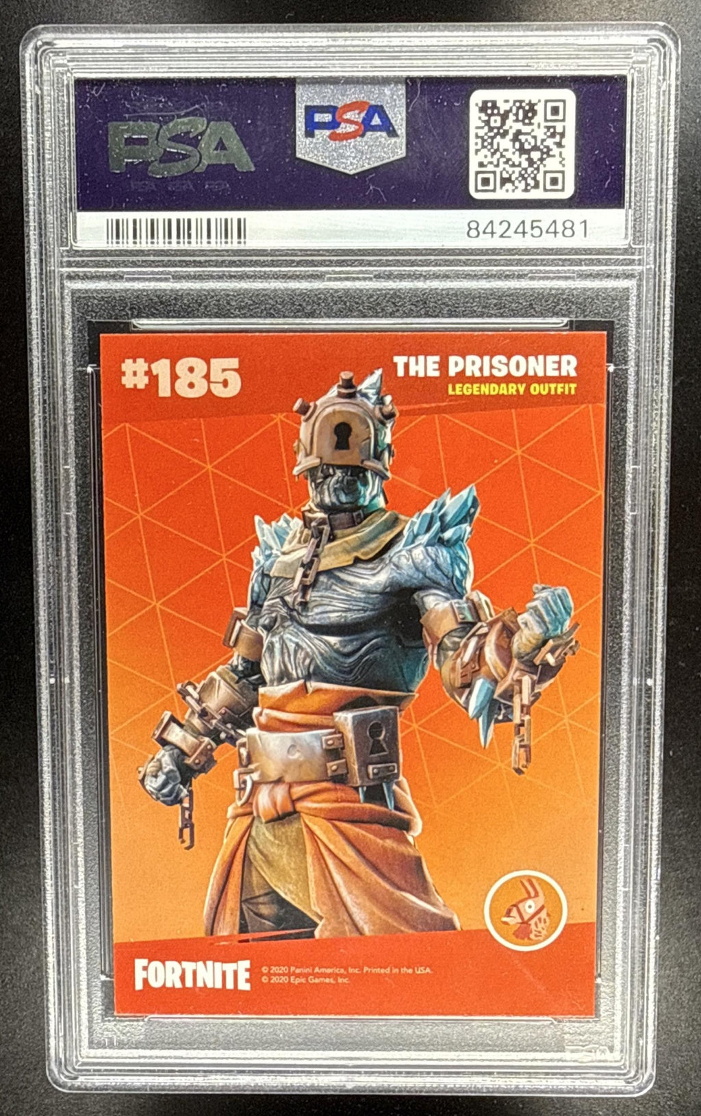 2020 Panini Fortnite Series 2 Italy The Prisoner #185 Cracked Ice PSA 9