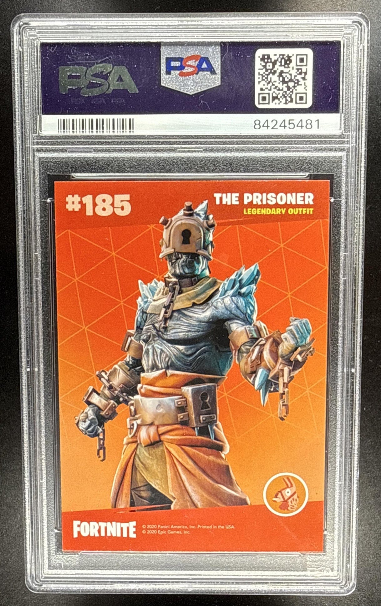 2020 Panini Fortnite Series 2 Italy The Prisoner #185 Cracked Ice PSA 9