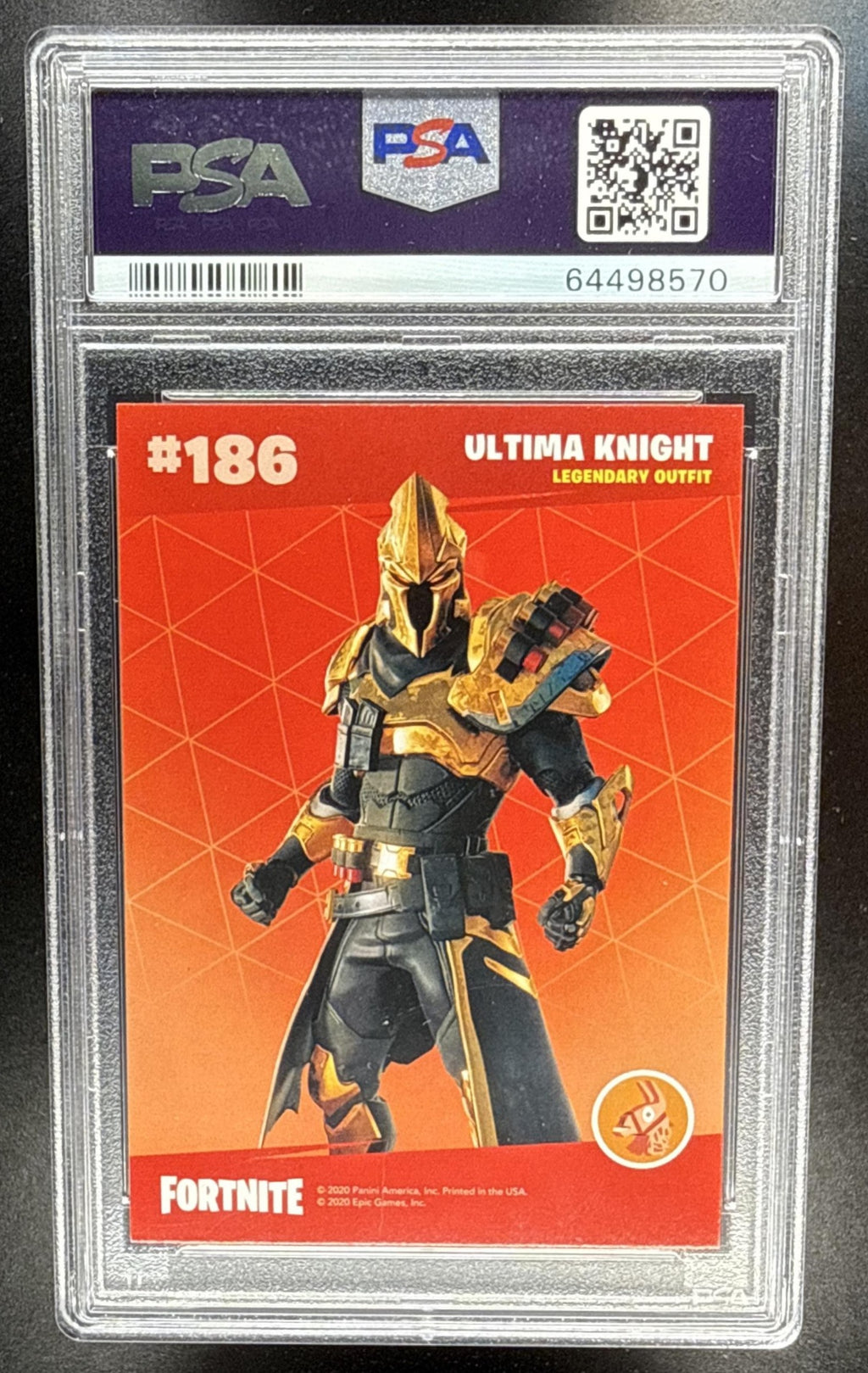 2020 Panini Fortnite Series 2 Ultima Knight #186 PSA 9