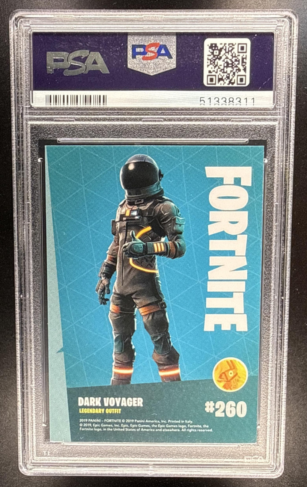 2019 Panini Fortnite Series 1 Dark Voyager L #260 PSA 9