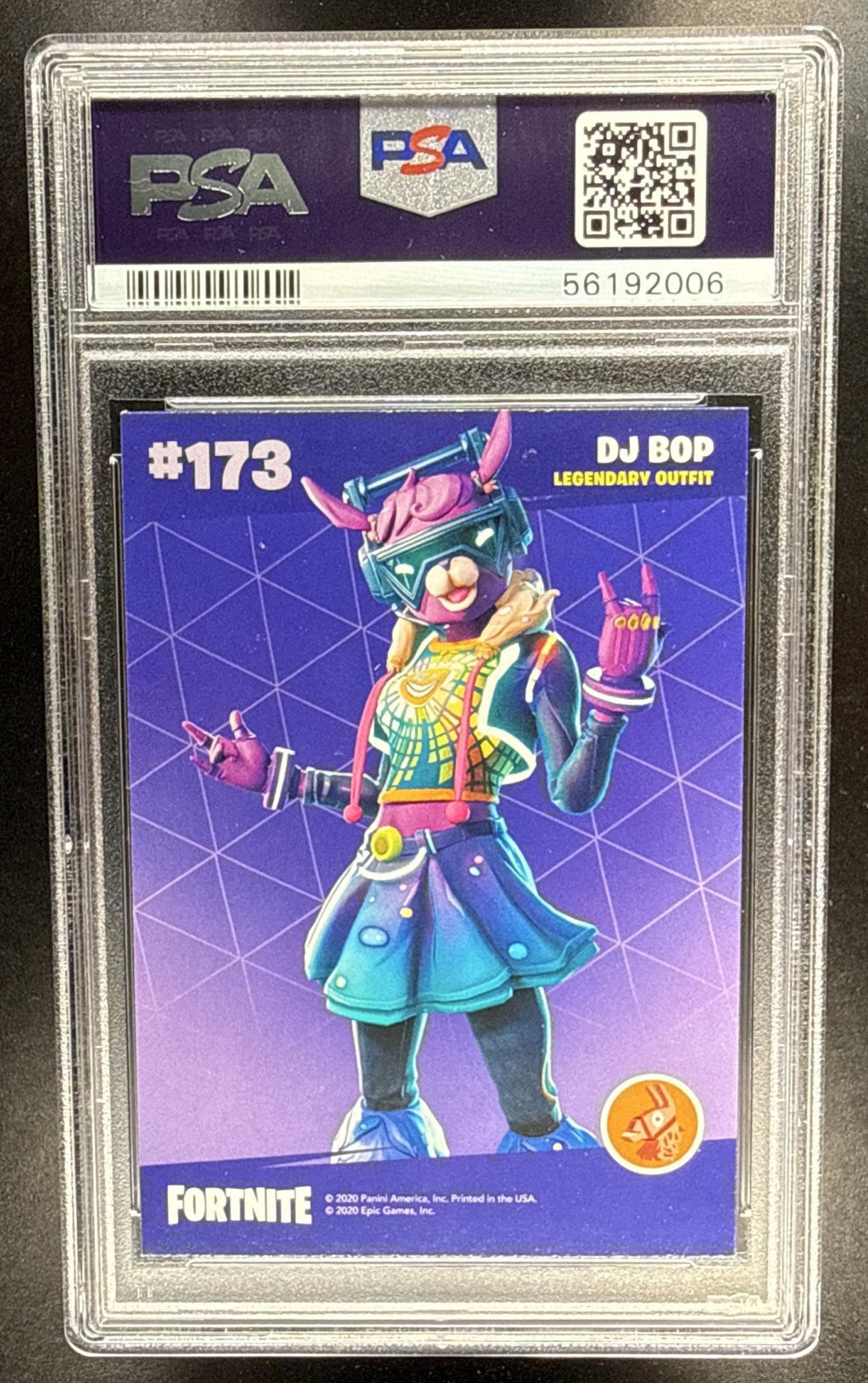 2020 Panini Fortnite Series 2 Italy DJ Bop #173 Cracked Ice PSA 9