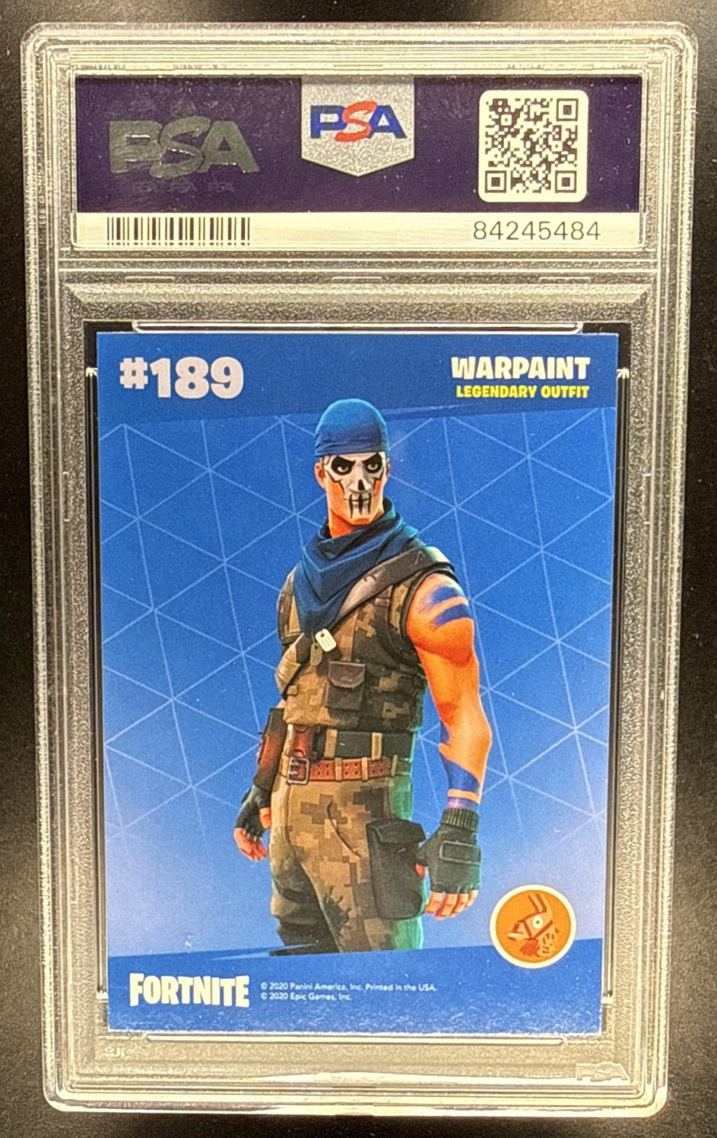 2020 Panini Fortnite Series 2 Italy Warpaint #189 Cracked Ice PSA 9