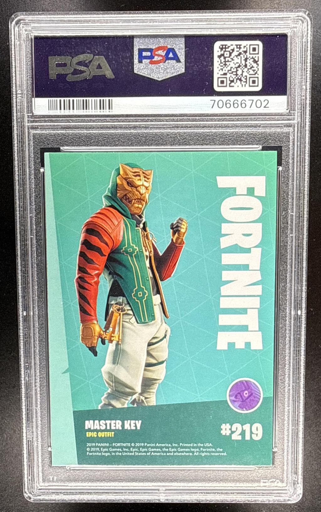 2019 Panini Fortnite Series 1 Master Key #219 Crystal Shard PSA 10