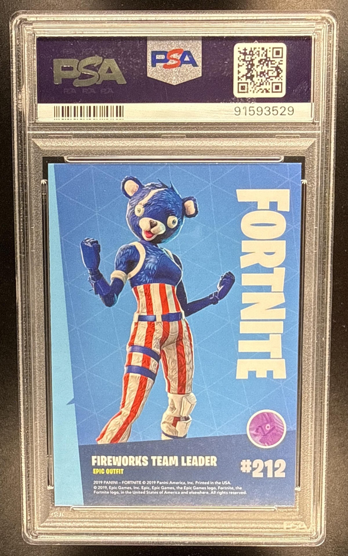 2019 Panini Fortnite Series 1 Fireworks Team Leader #212 PSA 10