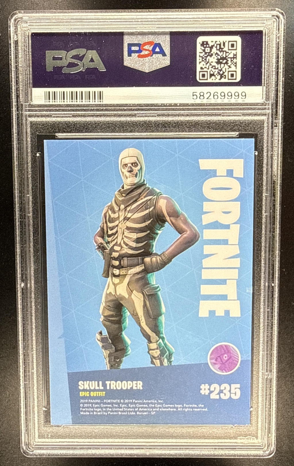 2019 Panini Fortnite Series 1 Skull Trooper #235 PSA 9