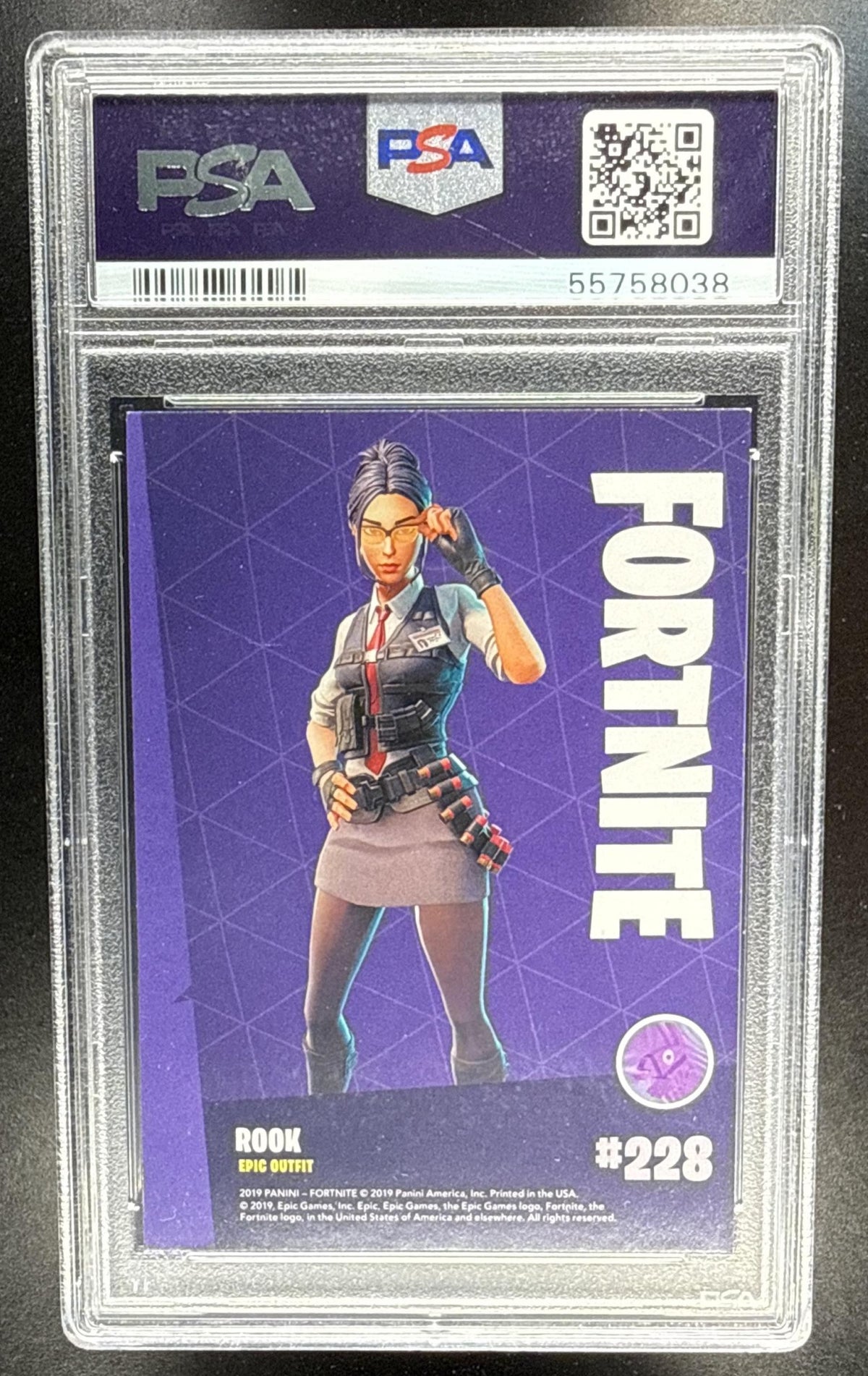 2019 Panini Fortnite Series 1 Rook #228 Crystal Shard PSA 8