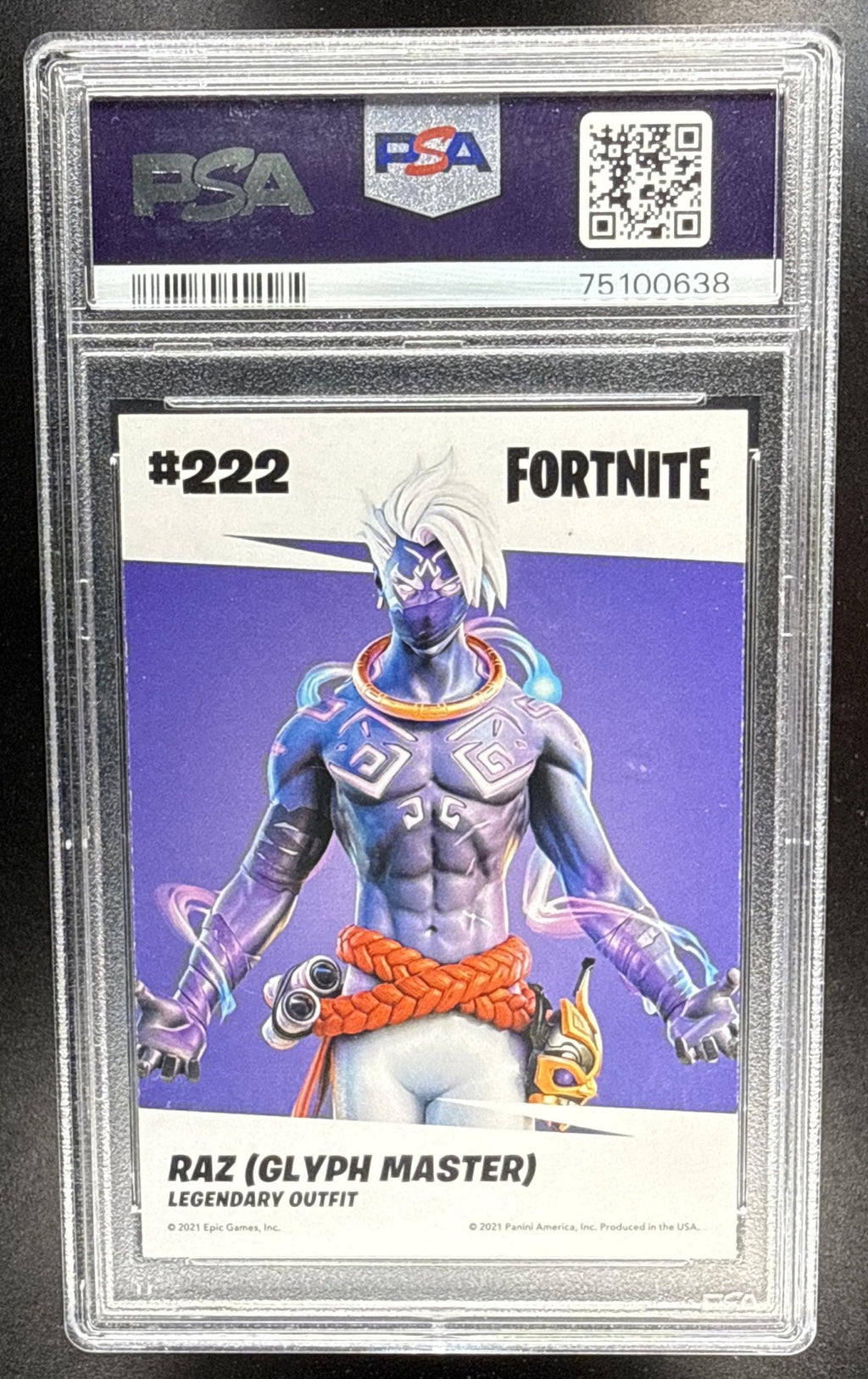 2021 Panini Fortnite Series 3 Raz #222 Cracked Ice PSA 9