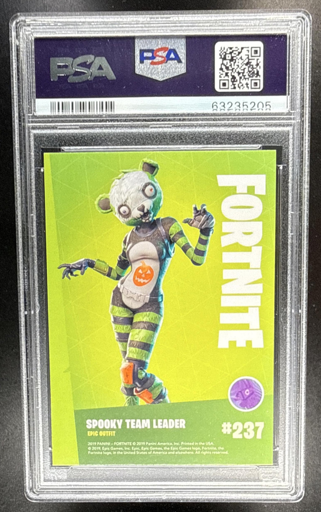 2019 Panini Fortnite Series 1 Spooky Team Leader #237 PSA 10