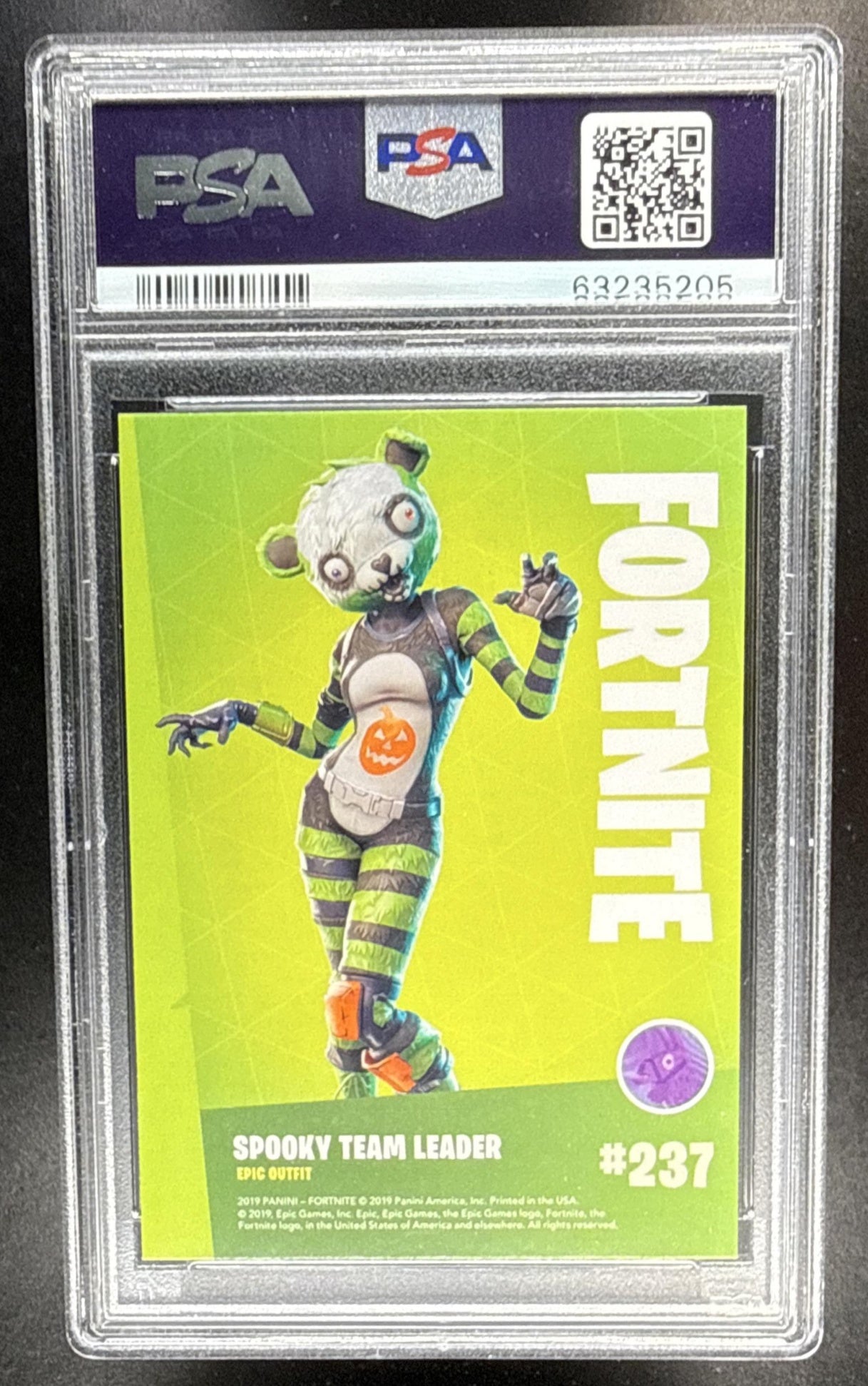 2019 Panini Fortnite Series 1 Spooky Team Leader #237 PSA 10