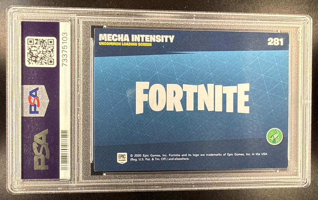 2020 Panini Fortnite Reloaded Mecha Intensity Uncommon Loading Screen Fo #281 PSA 9