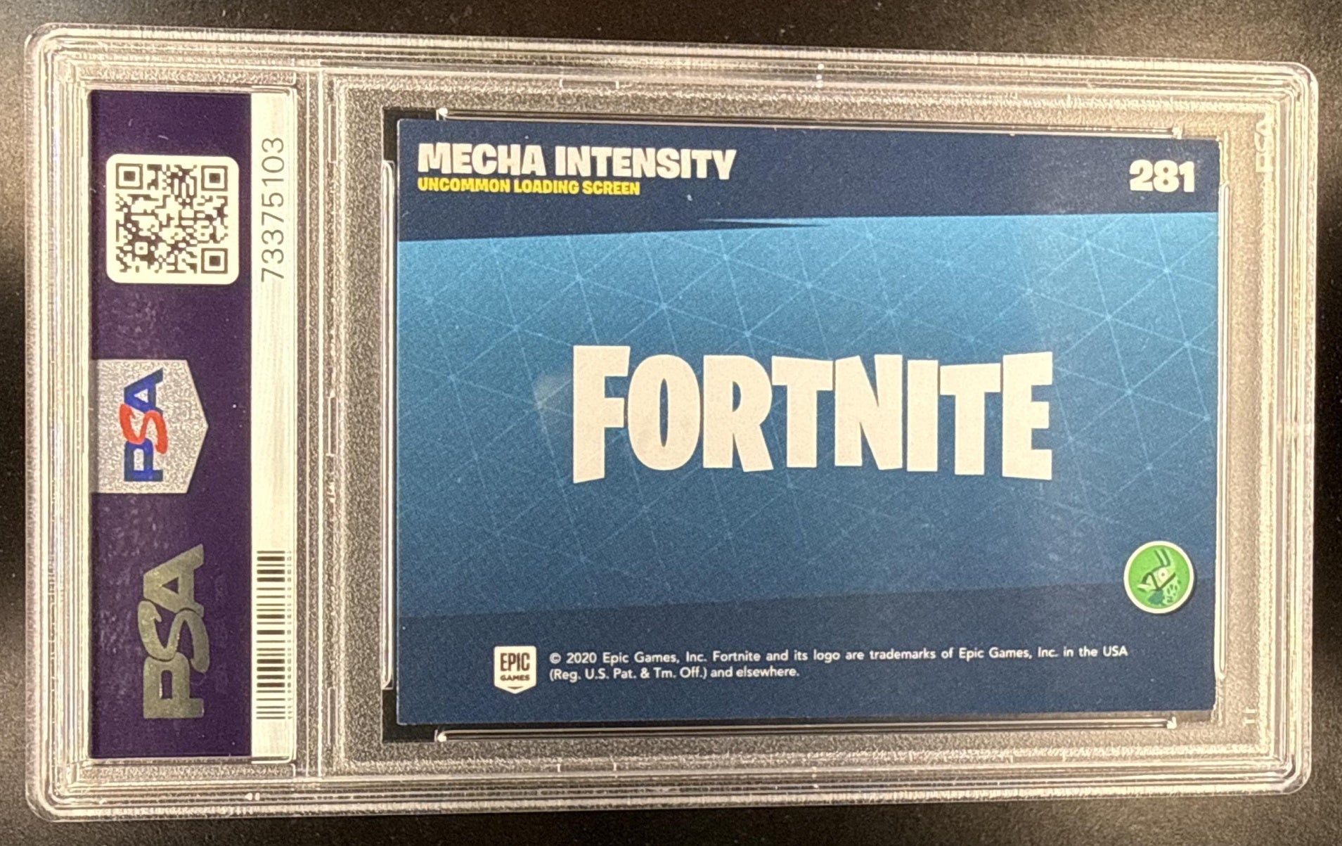 2020 Panini Fortnite Reloaded Mecha Intensity Uncommon Loading Screen Fo #281 PSA 9