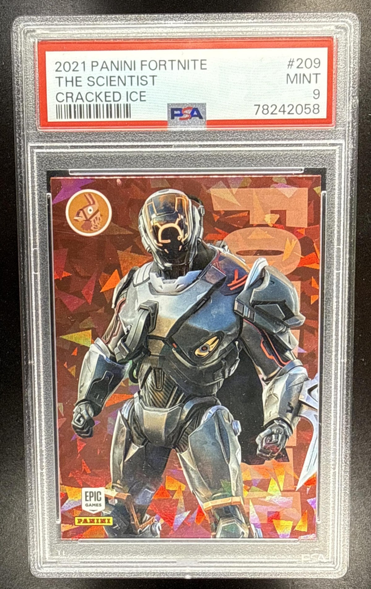 2021 Panini Fortnite Series 3 The Scientist #209 Cracked Ice PSA 9