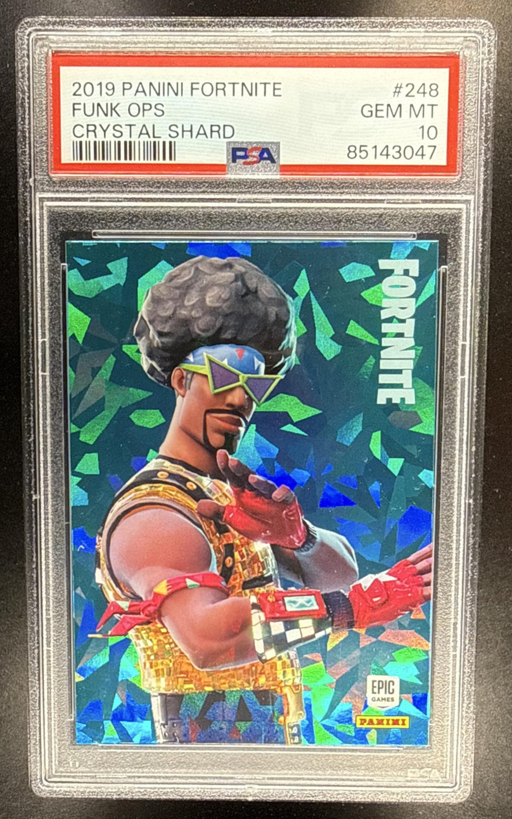 2019 Panini Fortnite Series 1 Funk Ops #248 Crystal Shard PSA 10