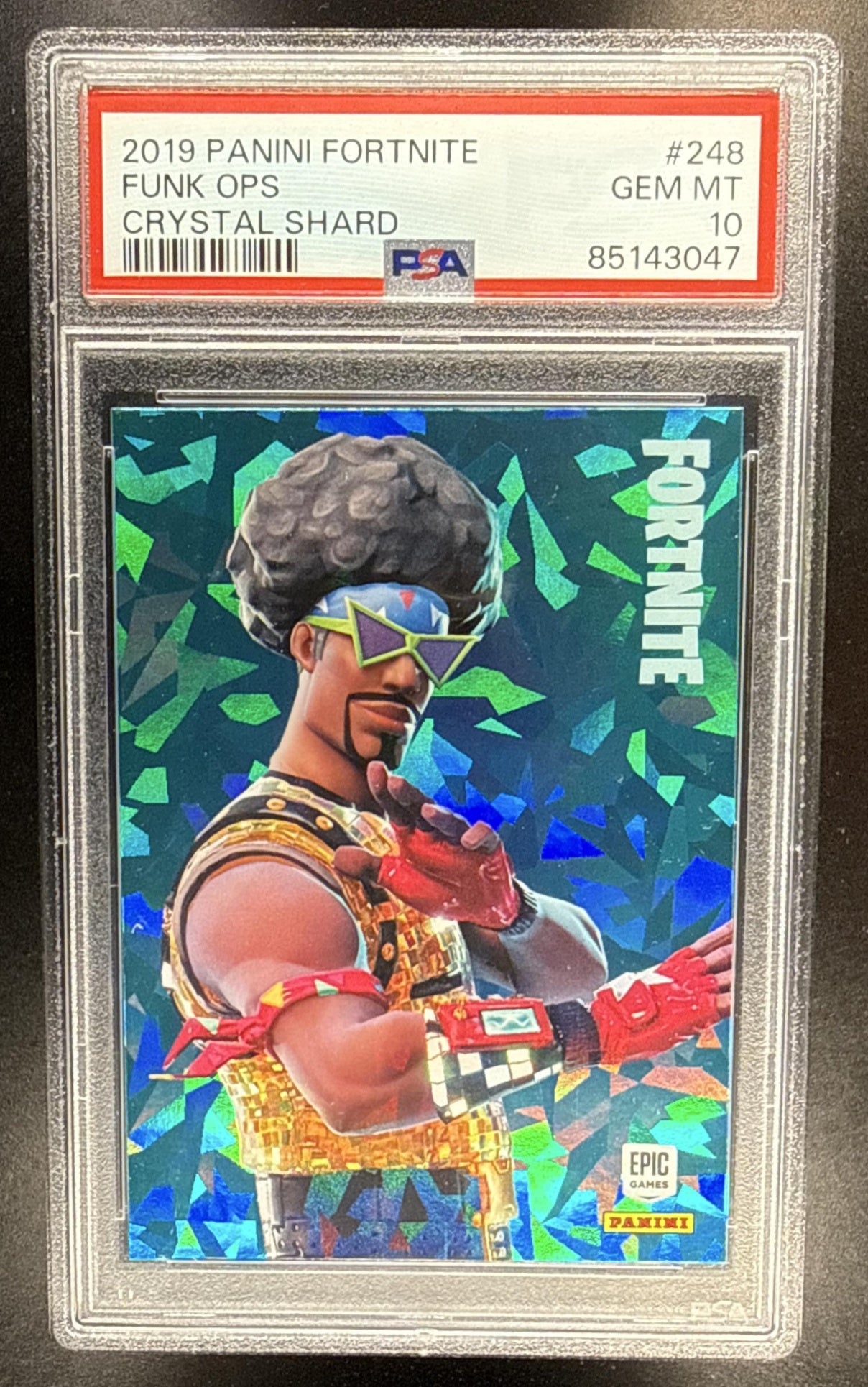 2019 Panini Fortnite Series 1 Funk Ops #248 Crystal Shard PSA 10