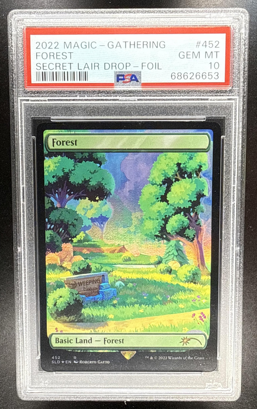 2022 Magic: The Gathering Forest Secret Lair Drop #452 Art Series PSA 10