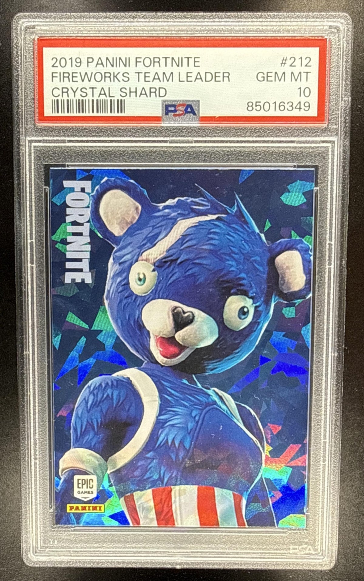 2019 Panini Fortnite Series 1 Fireworks Team Leader #212 PSA 10