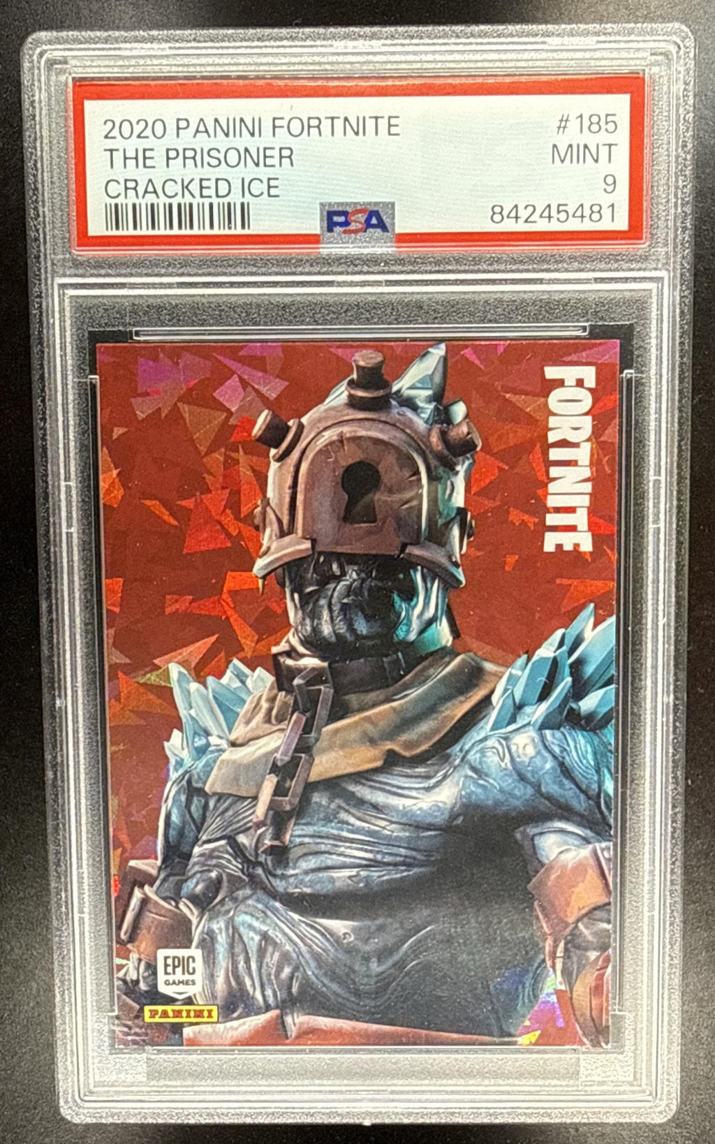2020 Panini Fortnite Series 2 Italy The Prisoner #185 Cracked Ice PSA 9