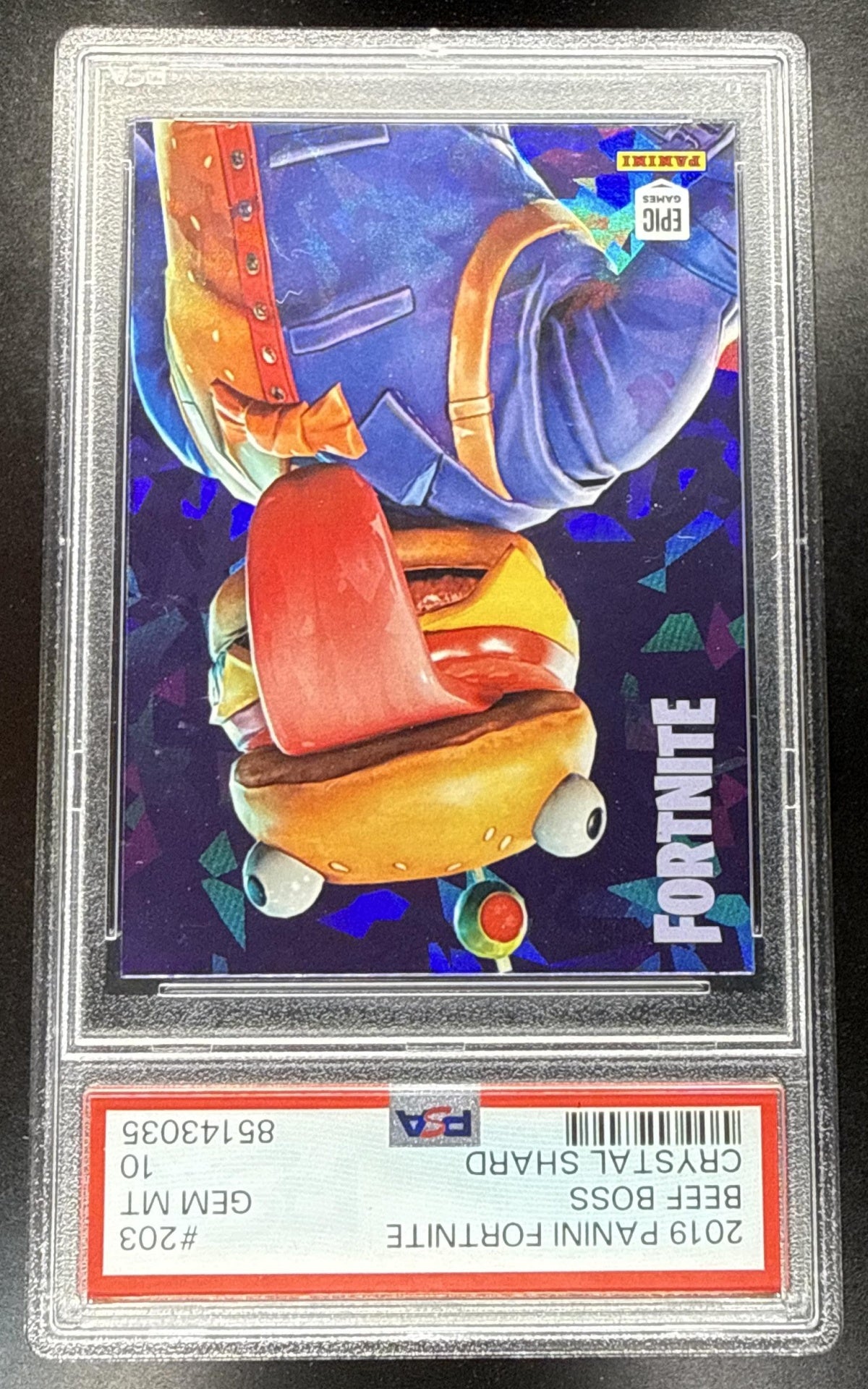 2019 Panini Fortnite Series 1 Beef Boss #203 Crystal Shard PSA 10