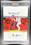2025 Panini Authentically Mahomes Patrick II Baker Mayfield #DA-5 Dual Auto Red /10