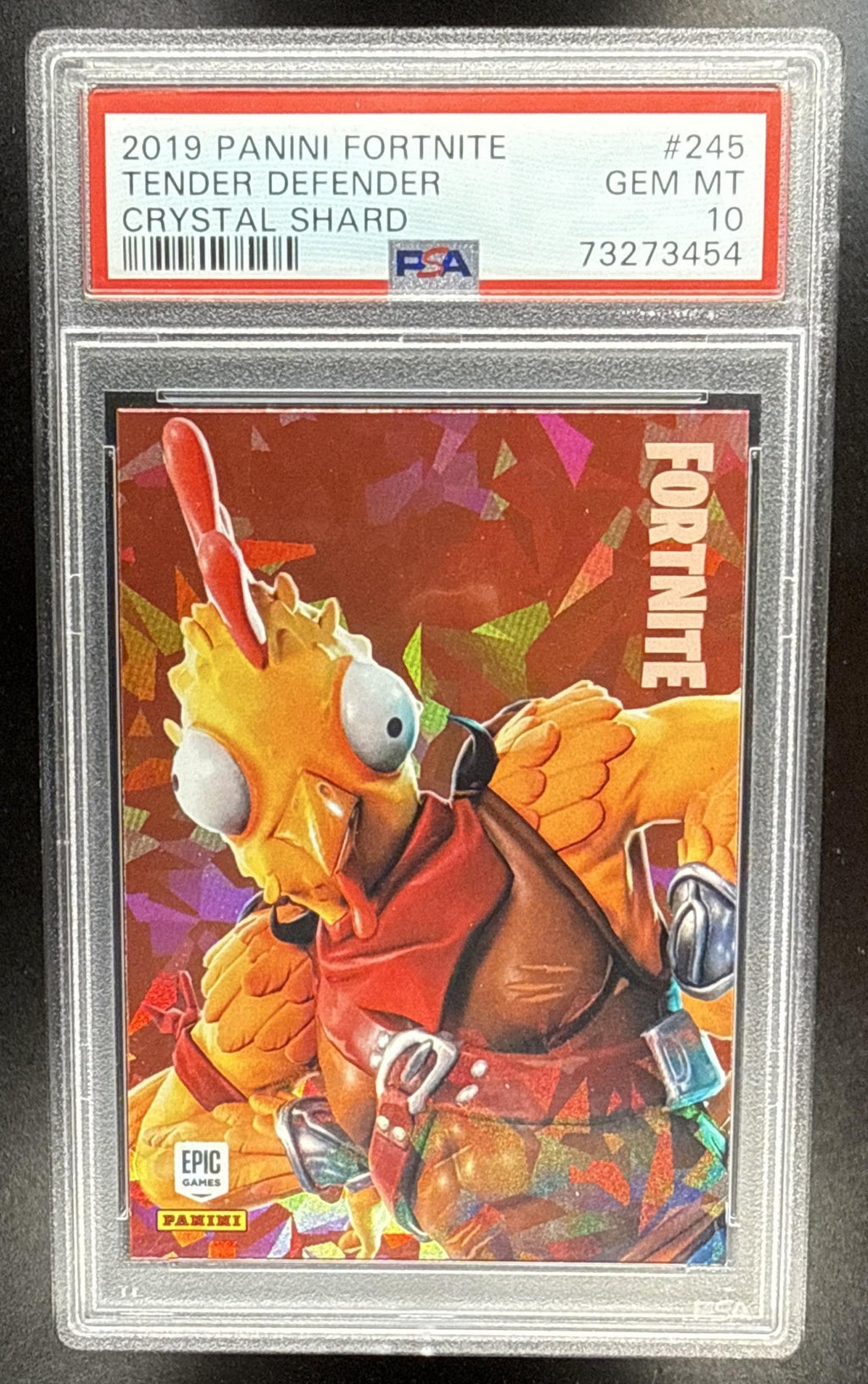2019 Panini Fortnite Series 1 Tender Defender #245 Crystal Shard PSA 10