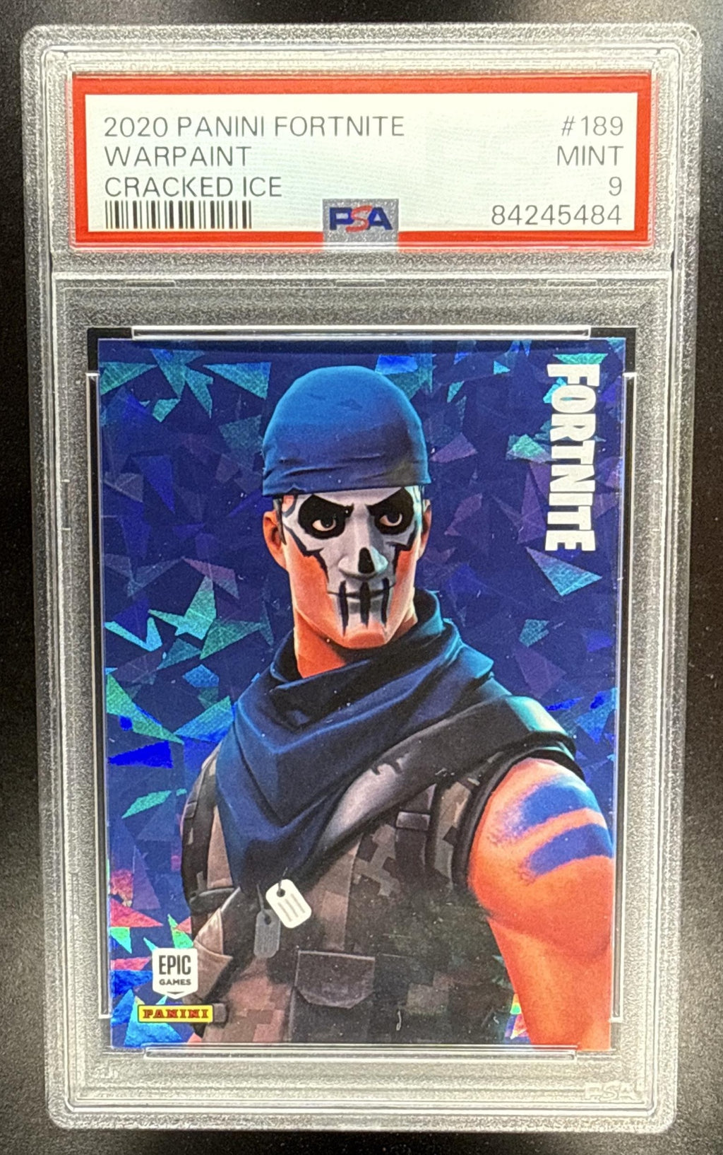 2020 Panini Fortnite Series 2 Italy Warpaint #189 Cracked Ice PSA 9