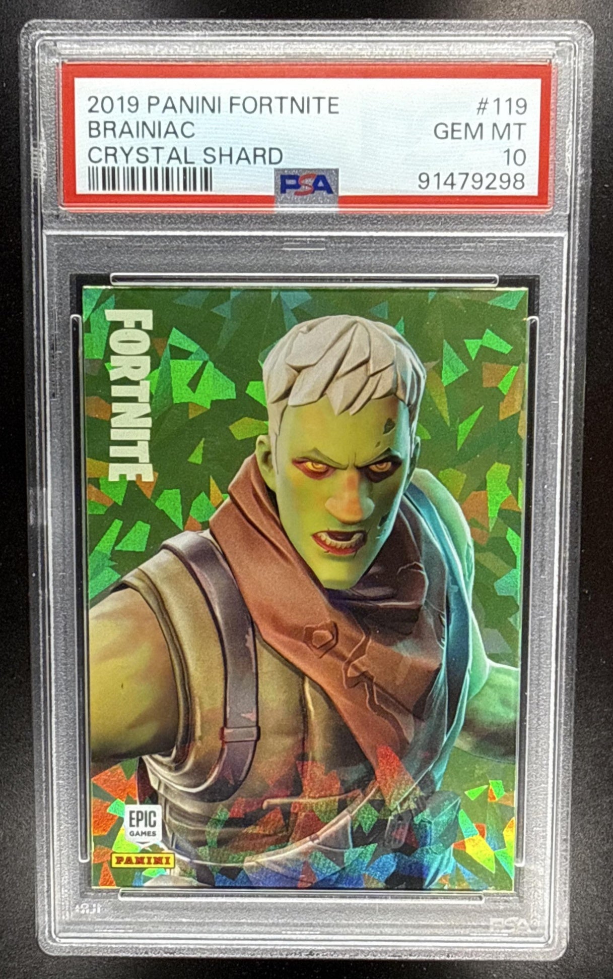 2019 Panini Fortnite Series 1 Brainiac #119 Crystal Shard PSA 10