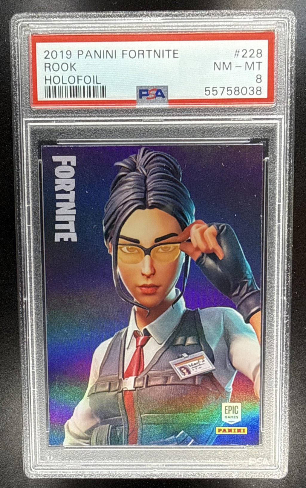 2019 Panini Fortnite Series 1 Rook #228 Crystal Shard PSA 8