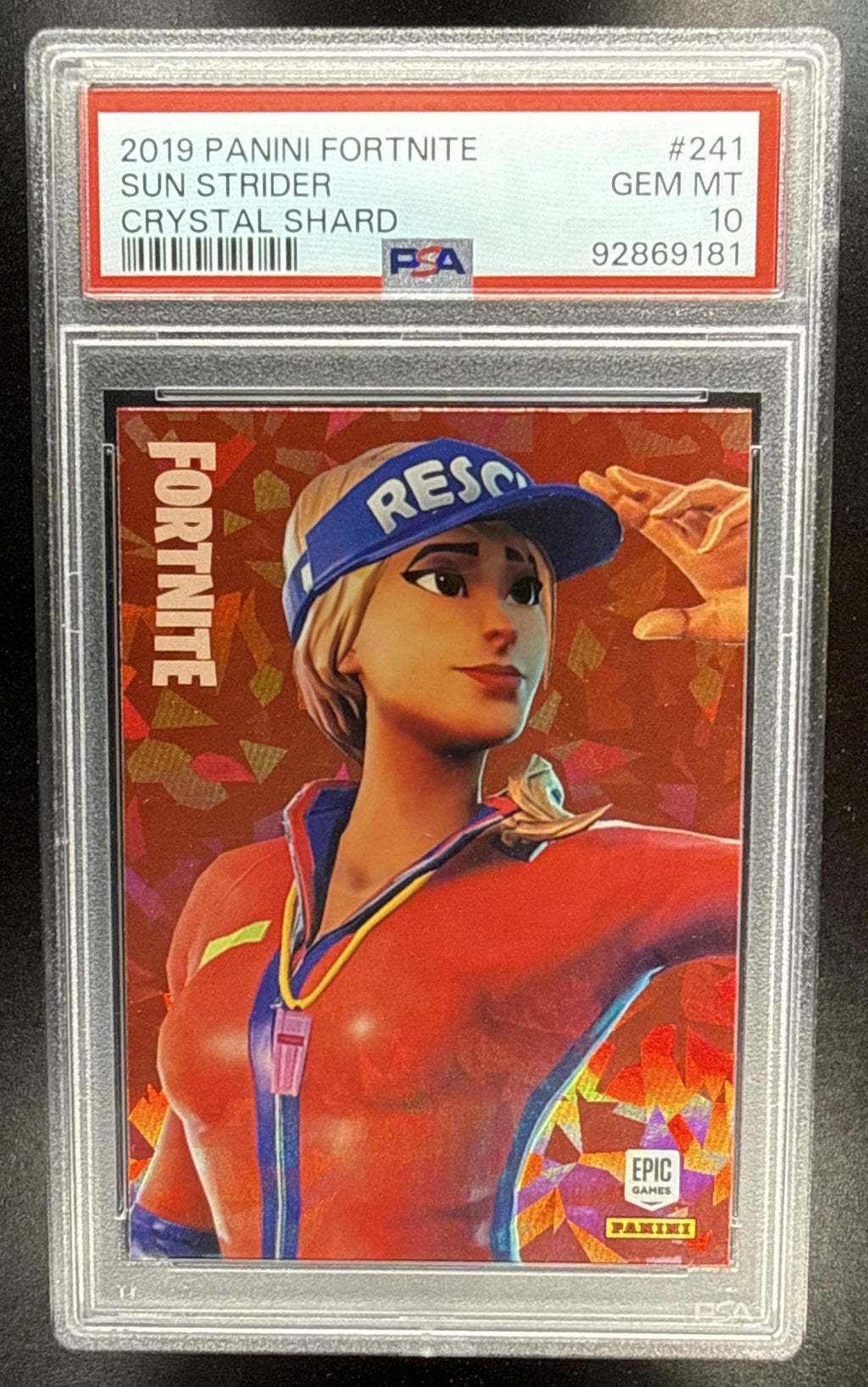 2019 Panini Fortnite Series 1 Sun Strider #241 PSA 10
