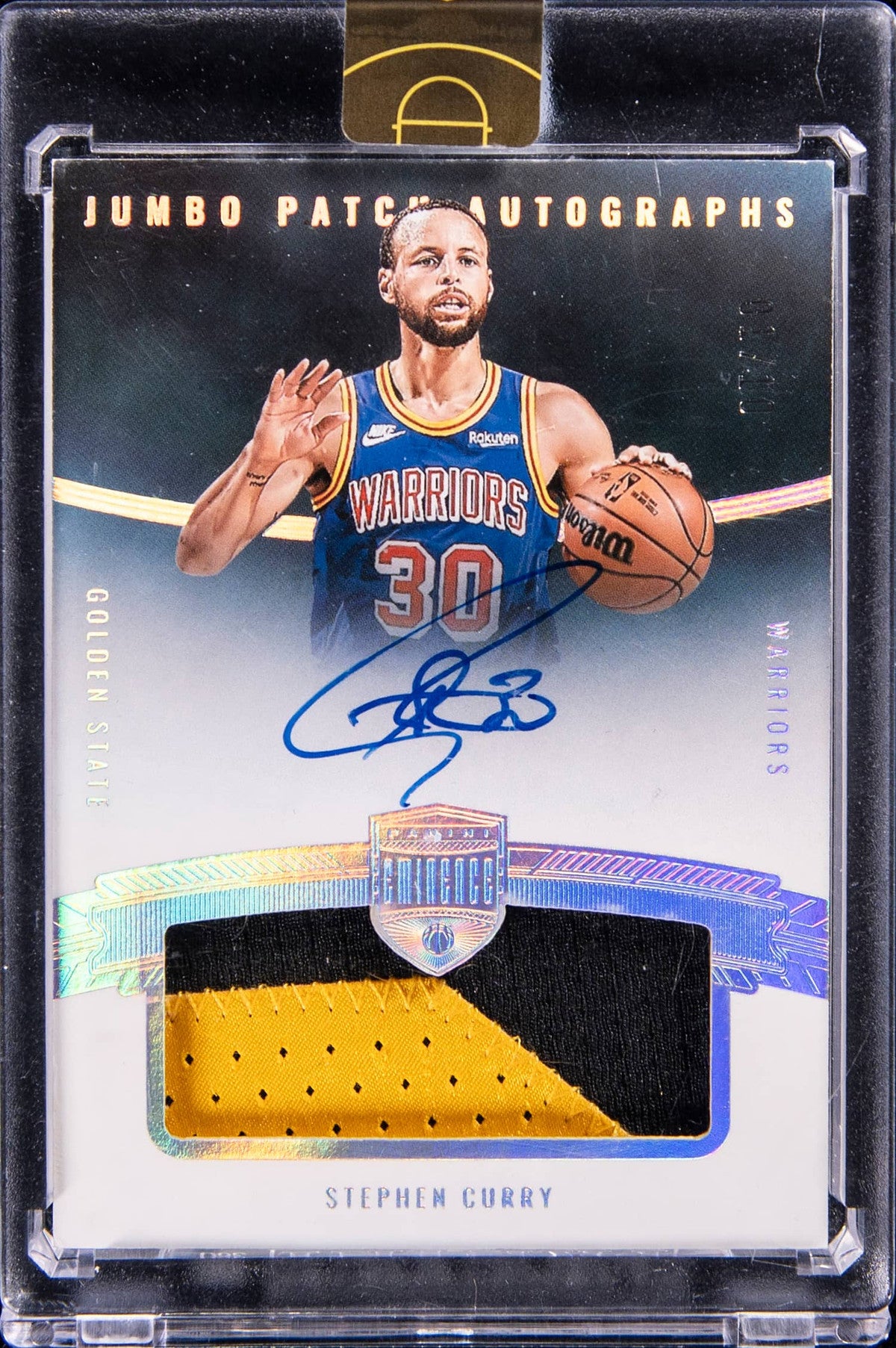 stephen curry 2021 eminence jumbo patch auto 1/10