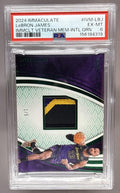 2023-24 PANINI IMMACULATE LEBRON JAMES #92 GREEN 1/5 LAKERS PSA 6