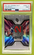 2007 SPX TOM BRADY #WM-TO WINNING MATERIALS 2 JERSEY PATCH PATRIOTS PSA 9