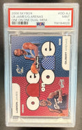 2008 SKYBOX GILBERT ARENAS LEBRON JAMES #OO-AJ ONE ON DUAL MEMORABILIA PSA 9