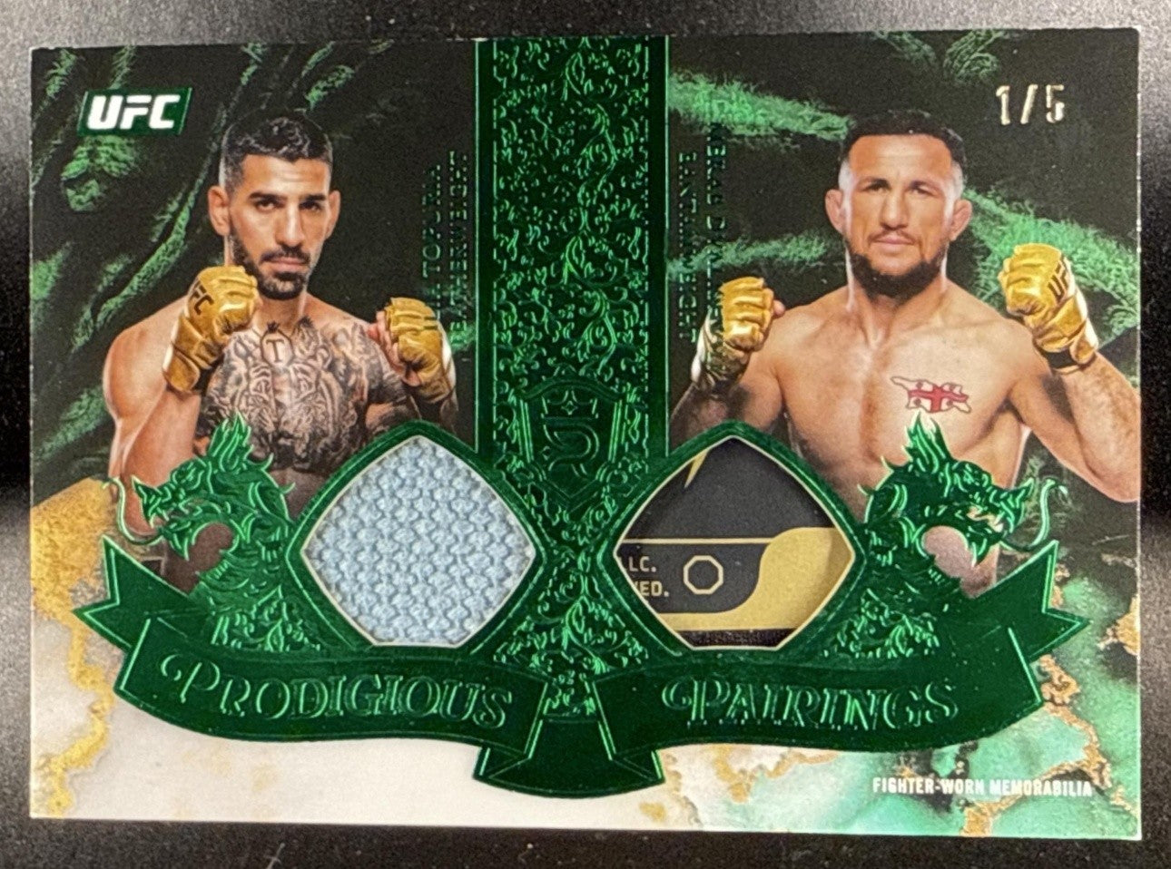 2025 TOPPS UFC ROYALTY ILIA TOPURIA MERAB DVALISHVILI #PRP-TD GREEN /5