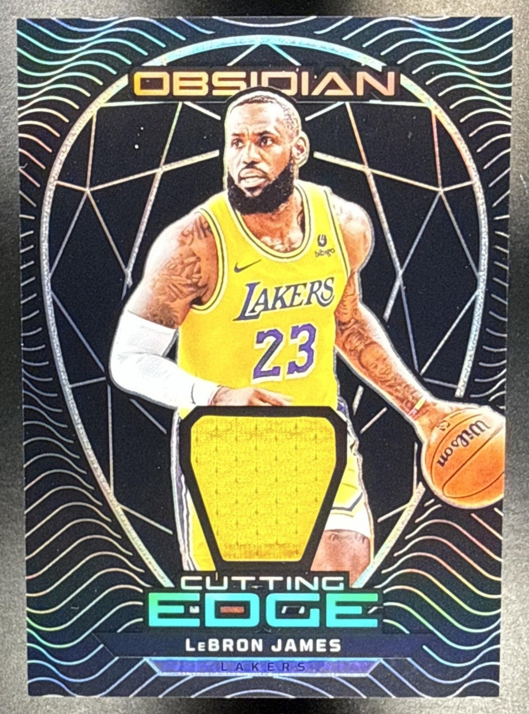 2023 PANINI OBSIDIAN LEBRON JAMES #CE-LBJ CUTTING EDGE MEMORABILIA /249 PATCH
