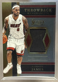 2017-18 PANINI SELECT LEBRON JAMES #TM-LBJ THROWBACK MEMORABILIA HEAT