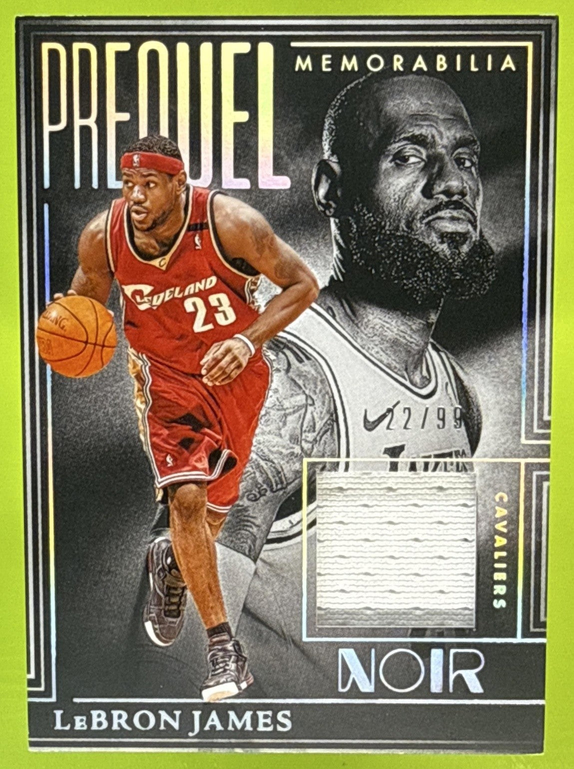 2024 Panini Noir LeBron James #5 Prequel Memorabilia 22/99