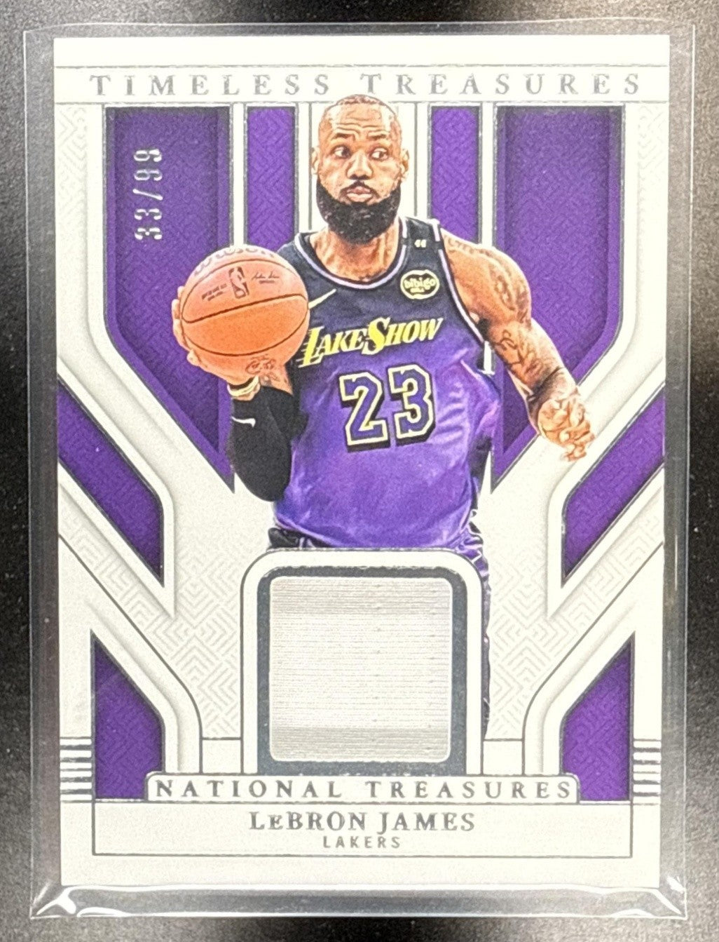 2024 PANINI NATIONAL TREASURES LEBRON JAMES #1 TIMELESS MATERIALS /99