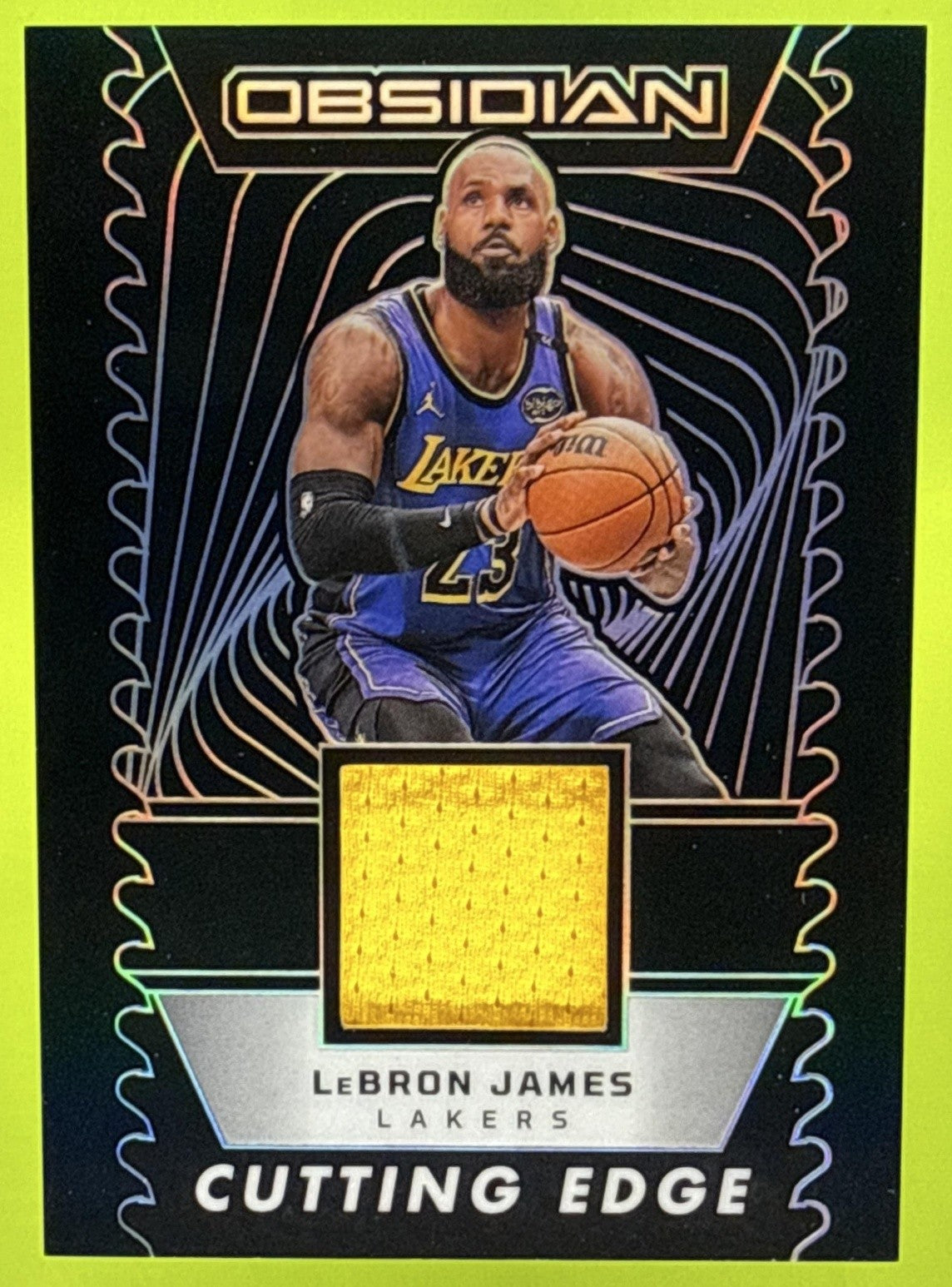 2024 PANINI OBSIDIAN LEBRON JAMES #CE-LBJ CUTTING EDGE MEMORABILIA /249 PATCH