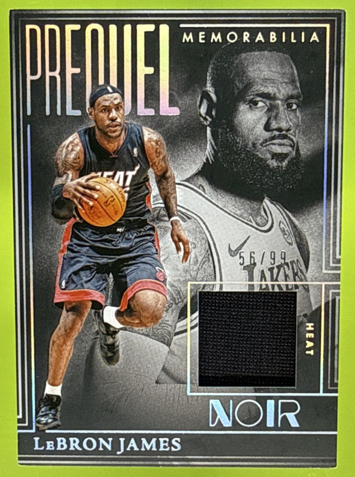2024 PANINI NOIR LEBRON JAMES #5 PREQUEL MEMORABILIA 56/99