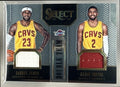2014 PANINI SELECT #4 LeBRON JAMES KYRIE IRVING DUAL GAME USED PATCH