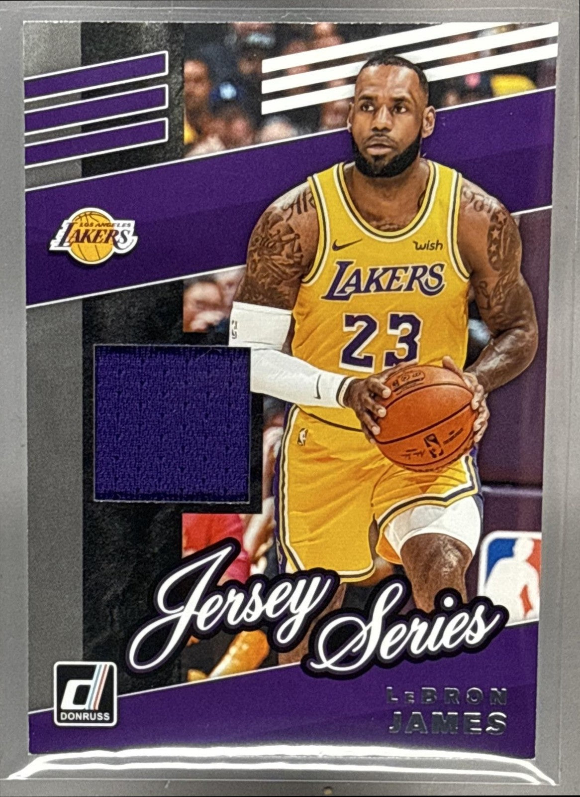 2019-20 PANINI DONRUSS LEBRON JAMES #JS-LBJ JERSEY SERIES LAKERS
